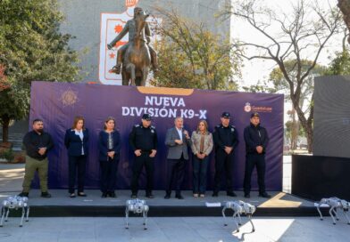 Integran perros robot en la estrategia de seguridad en Guadalupe