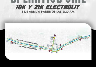Aplicarán cierres viales por carreras 10 y 21K